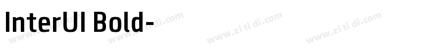 InterUI Bold字体转换